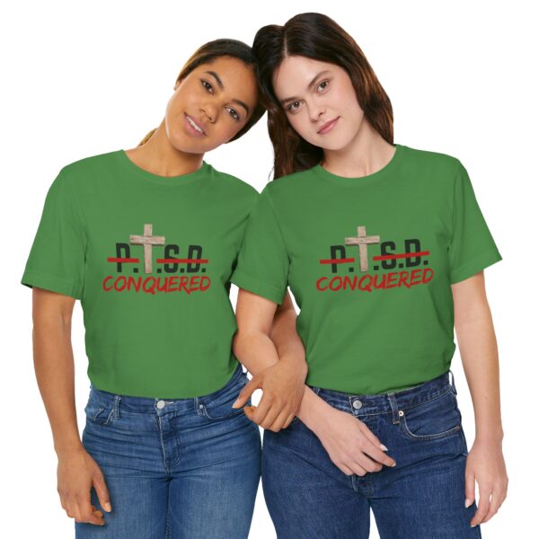 Christian women’s PTSD cross T-Shirt - Image 23