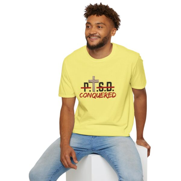 Christian men's PTSD cross T-Shirt - Image 17