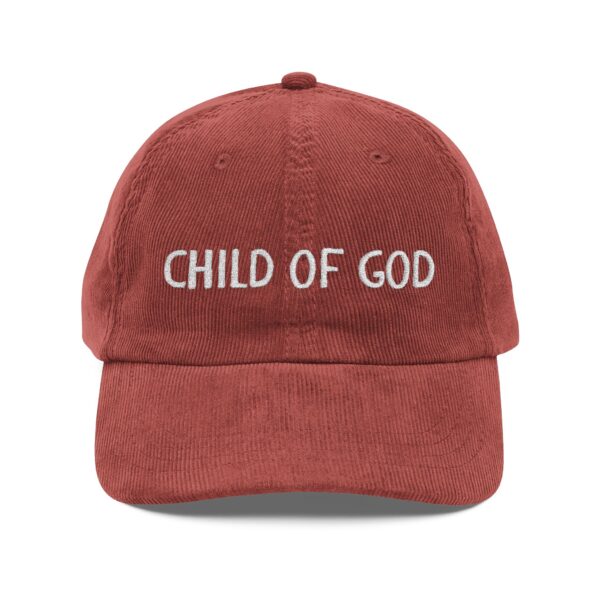 Christian Child of God Vintage Corduroy Cap Hat (Embroidery) - Image 11