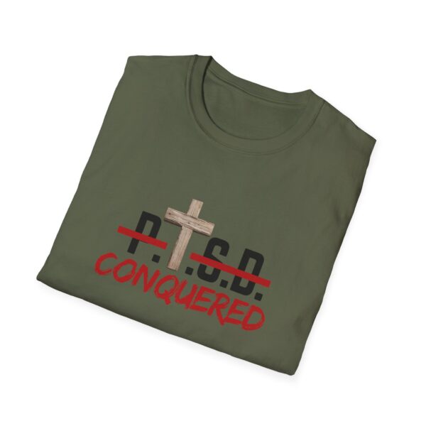 Christian men's PTSD cross T-Shirt - Image 3