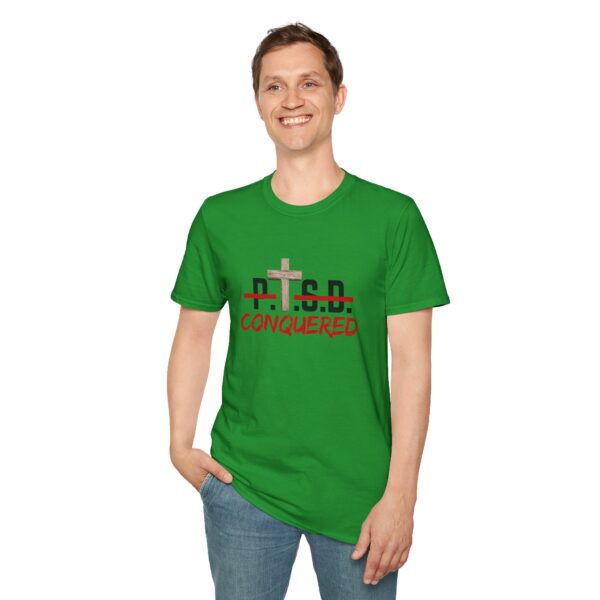 Christian men's PTSD cross T-Shirt - Image 19