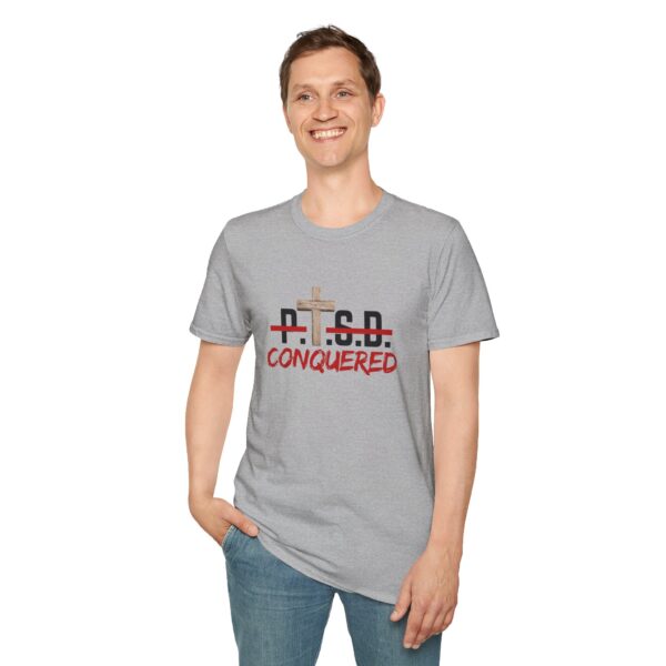 Christian men's PTSD cross T-Shirt - Image 10