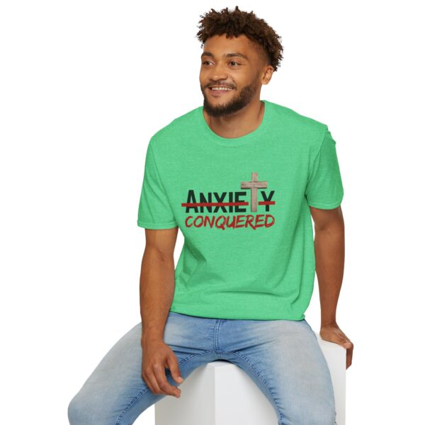 Christian men's anxiety cross T-Shirt - Image 2