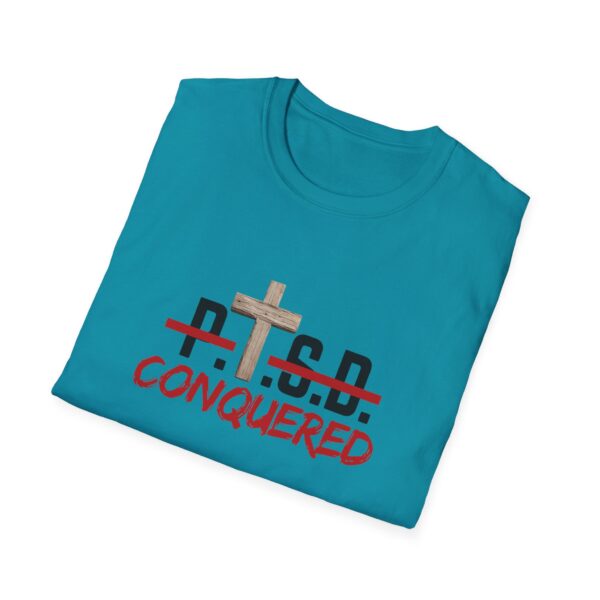 Christian men's PTSD cross T-Shirt - Image 27