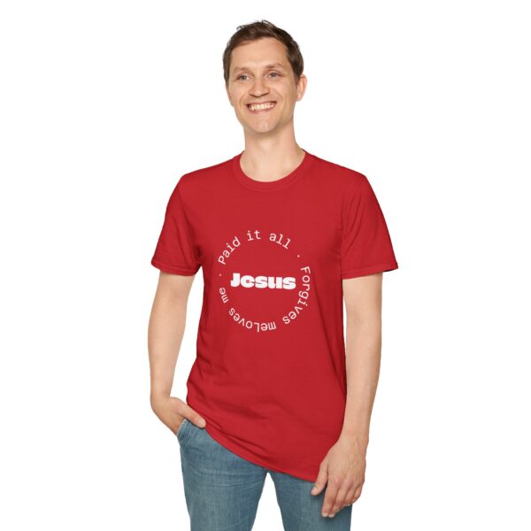 Christian men's Jesus paid it all T-Shirt - Image 46