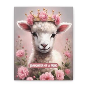 Christian canvas Daughter of a King art print wall decor ready to hang