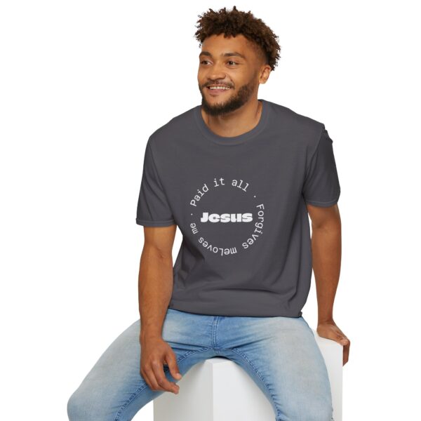 Christian men's Jesus paid it all T-Shirt - Image 35