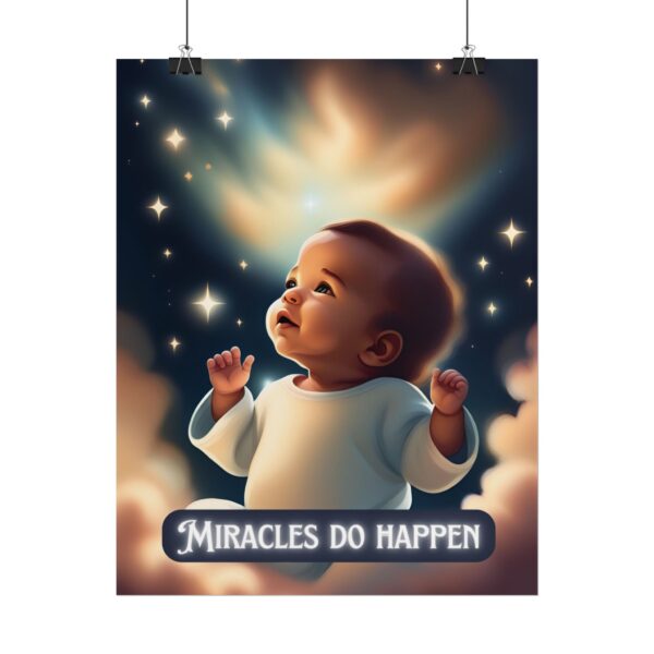 Christian miracles do happen baby poster print wall decor pregnancy gift - Image 26
