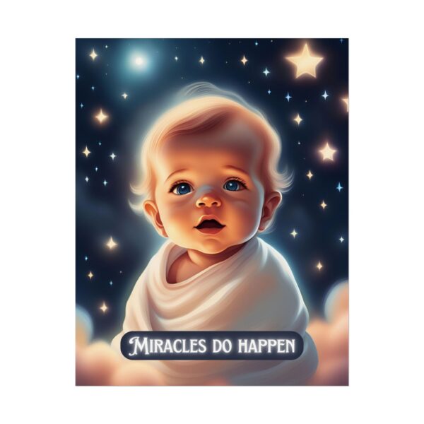 Christian miracles do happen baby poster print wall decor - Image 5
