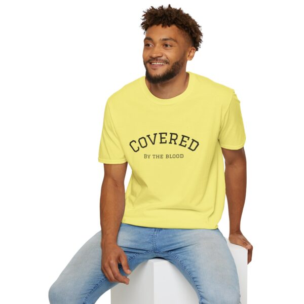 Christian men's covered by the blood Jesus cross T-Shirt - Image 20