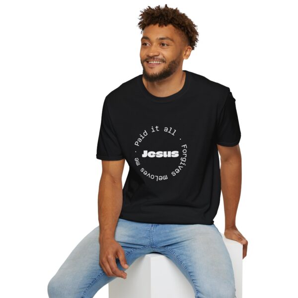 Christian men's Jesus paid it all T-Shirt - Image 17