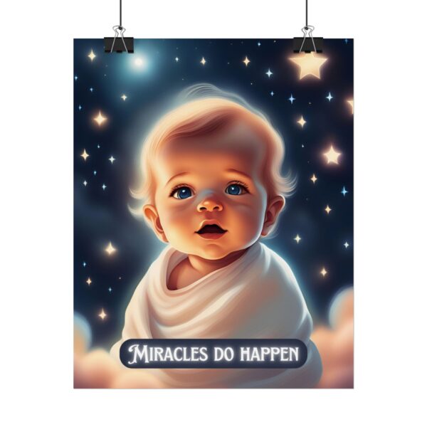 Christian miracles do happen baby poster print wall decor - Image 2