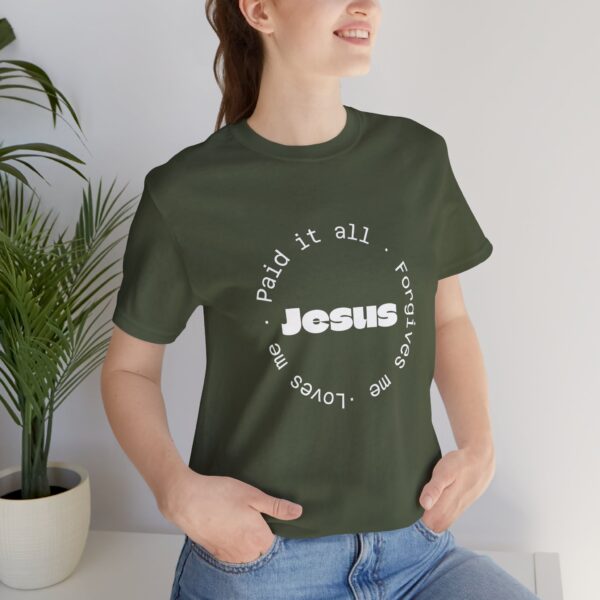 Christian women’s Jesus paid it all T-Shirt - Image 4