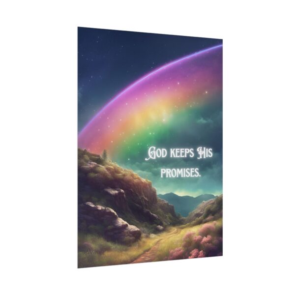 Christian God keeps His promises rainbow poster print wall decor - Image 15