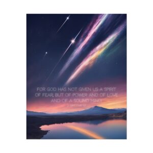 Christian anxiety fear scripture poster print wall decor