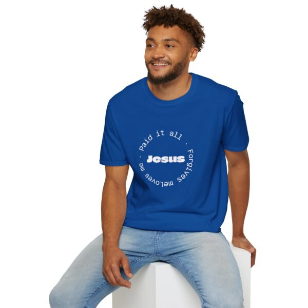 Christian men's Jesus paid it all T-Shirt - Image 38