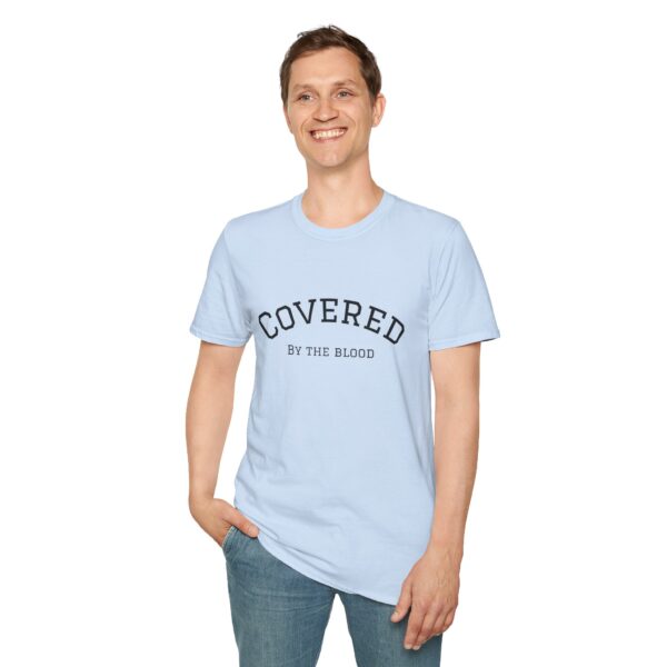 Christian men's covered by the blood Jesus cross T-Shirt - Image 28