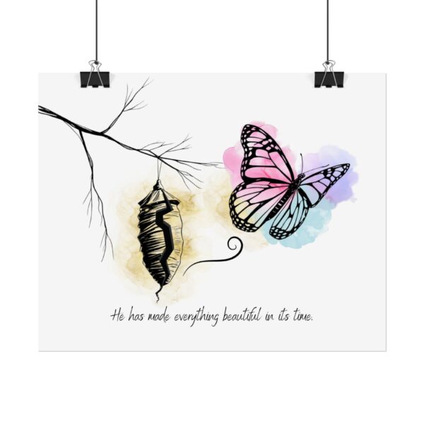 Christian scripture butterfly poster print - Image 2
