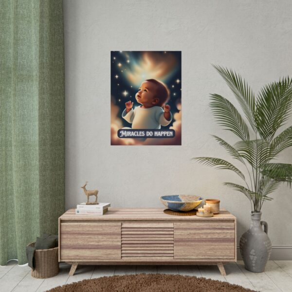 Christian miracles do happen baby poster print wall decor pregnancy gift - Image 40