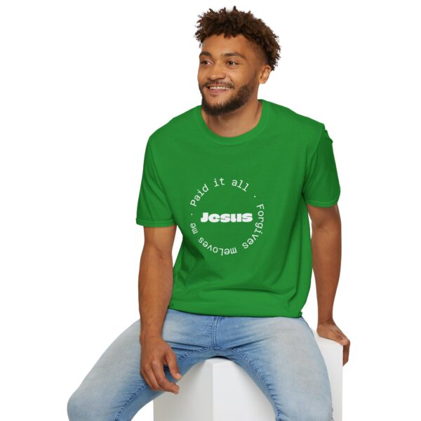 Christian men's Jesus paid it all T-Shirt - Image 11