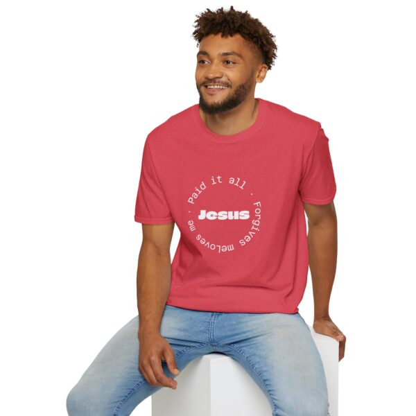 Christian men's Jesus paid it all T-Shirt - Image 44