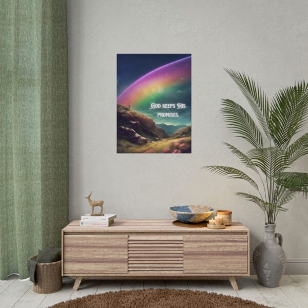Christian God keeps His promises rainbow poster print wall decor - Image 20