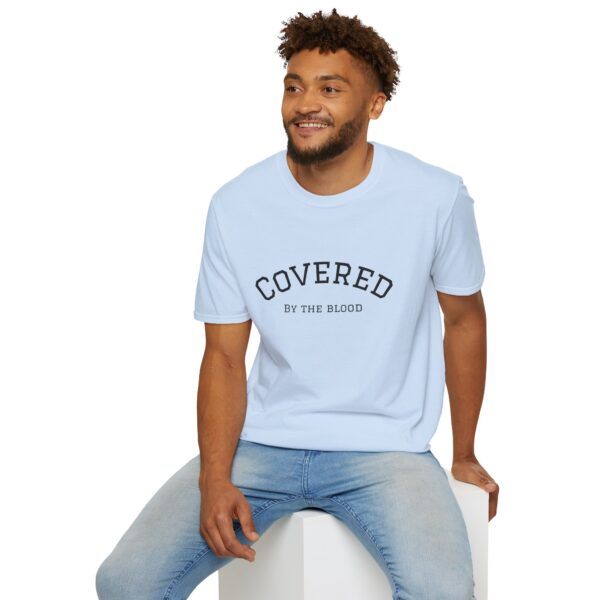 Christian men's covered by the blood Jesus cross T-Shirt - Image 29