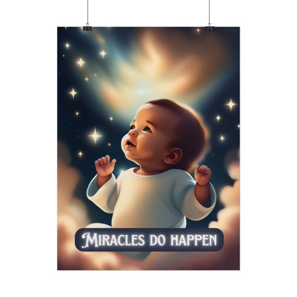Christian miracles do happen baby poster print wall decor pregnancy gift - Image 34