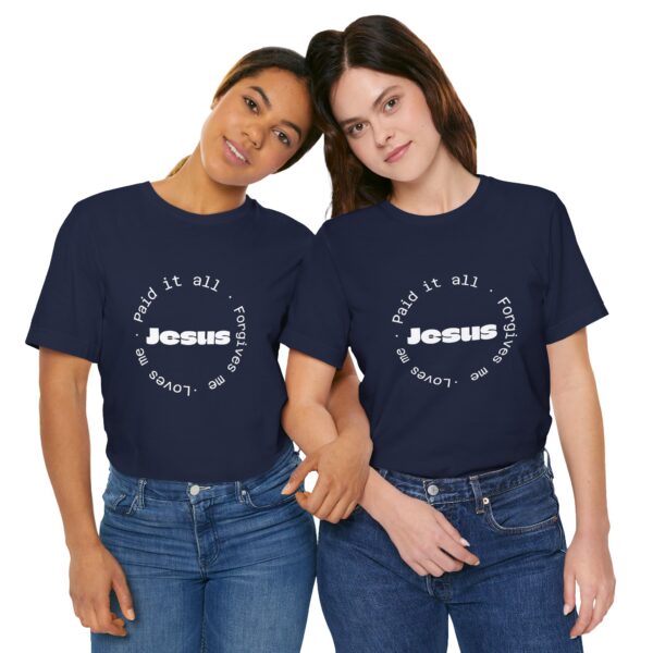 Christian women’s Jesus paid it all T-Shirt - Image 38