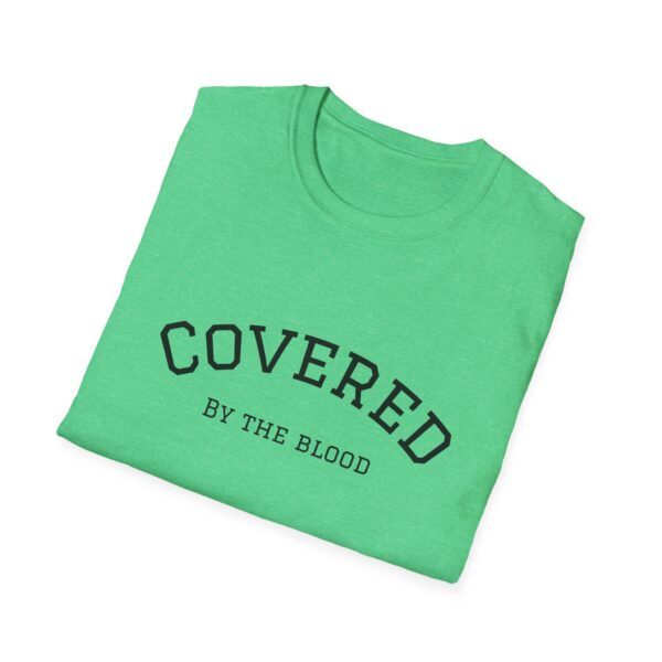 Christian men's covered by the blood Jesus cross T-Shirt - Image 6