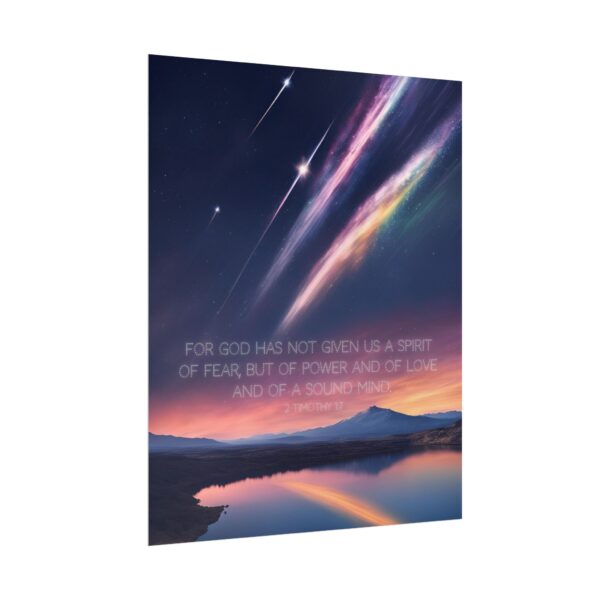 Christian anxiety fear scripture poster print wall decor - Image 3
