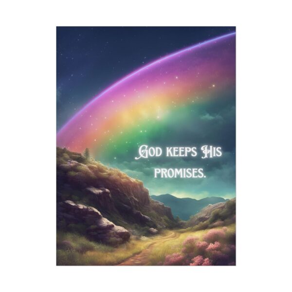 Christian God keeps His promises rainbow poster print wall decor - Image 13