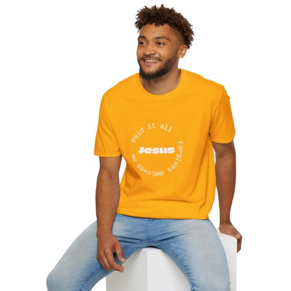 Christian men's Jesus paid it all T-Shirt - Image 20