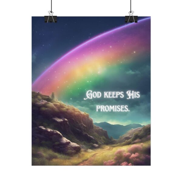 Christian God keeps His promises rainbow poster print wall decor - Image 2