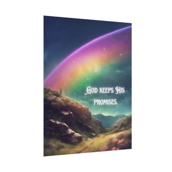 Christian God keeps His promises rainbow poster print wall decor - Image 27