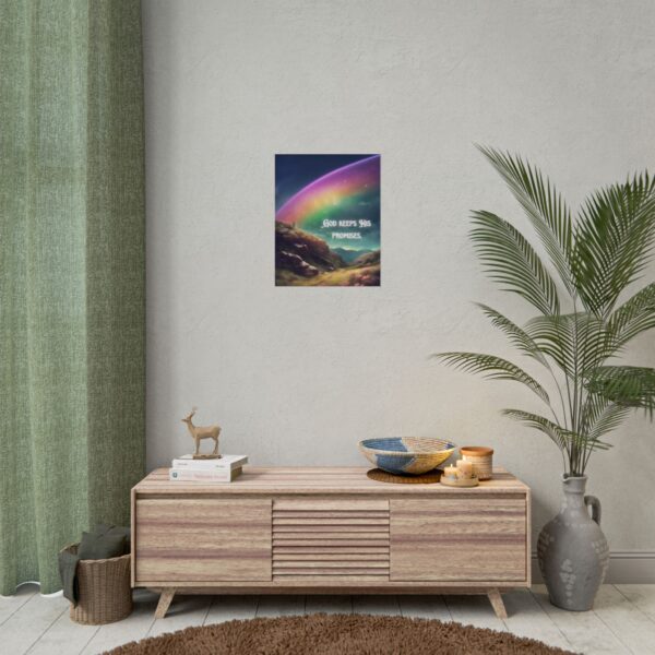 Christian God keeps His promises rainbow poster print wall decor - Image 12