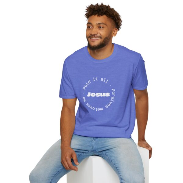 Christian men's Jesus paid it all T-Shirt - Image 14