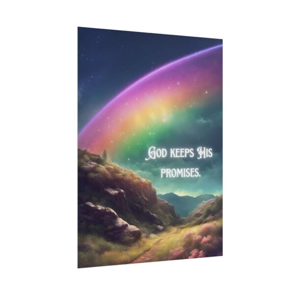 Christian God keeps His promises rainbow poster print wall decor - Image 35