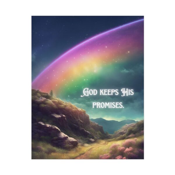 Christian God keeps His promises rainbow poster print wall decor - Image 5