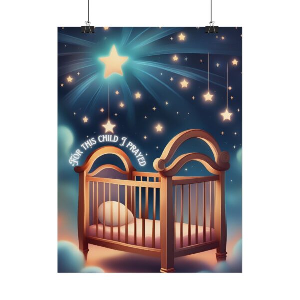 Christian For this child I prayed scripture baby poster print wall decor - Image 46