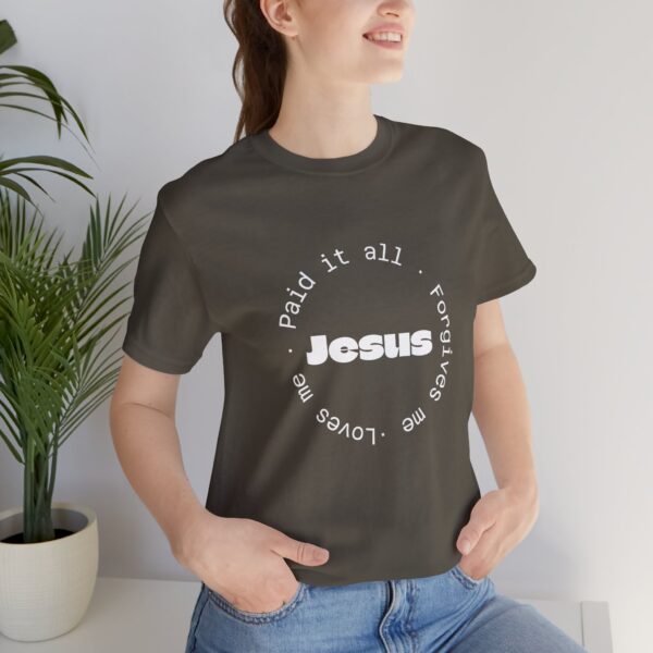 Christian women’s Jesus paid it all T-Shirt - Image 19