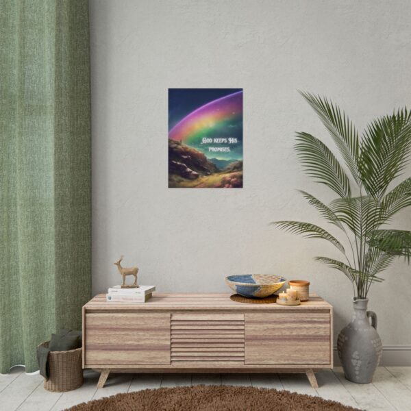 Christian God keeps His promises rainbow poster print wall decor - Image 16