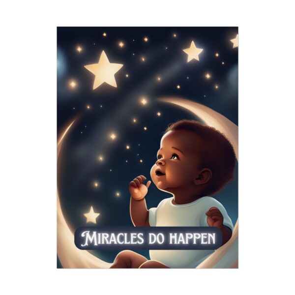 Christian miracles do happen baby poster print wall decor baby shower gift - Image 13