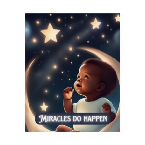 Christian miracles do happen baby poster print wall decor baby shower gift