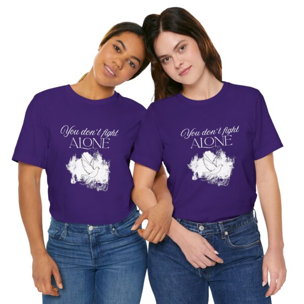 Christian women’s you don't fight alone Holy Spirit T-Shirt - Image 23