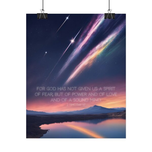 Christian anxiety fear scripture poster print wall decor - Image 2