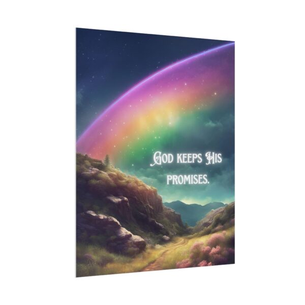 Christian God keeps His promises rainbow poster print wall decor - Image 3
