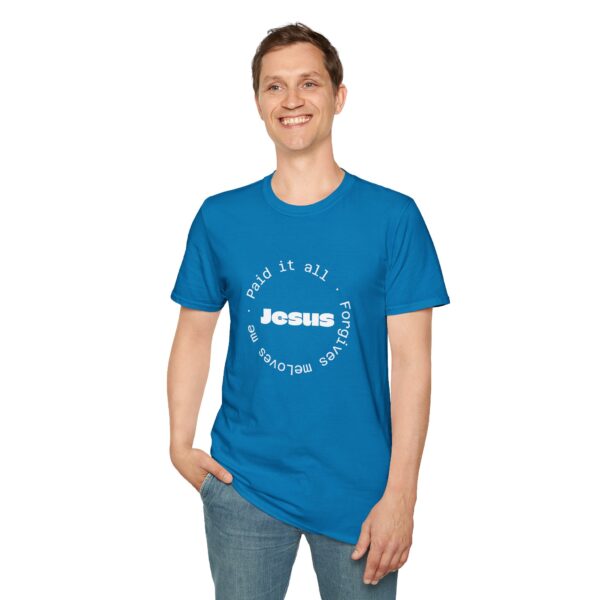 Christian men's Jesus paid it all T-Shirt - Image 31