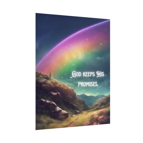 Christian God keeps His promises rainbow poster print wall decor - Image 23