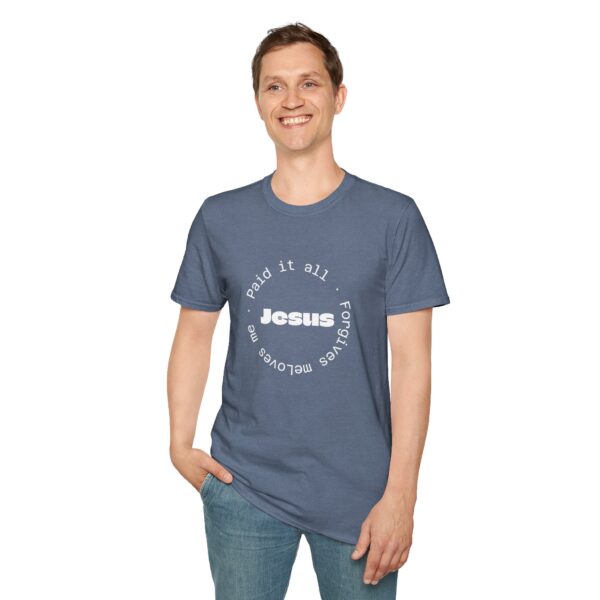 Christian men's Jesus paid it all T-Shirt - Image 49